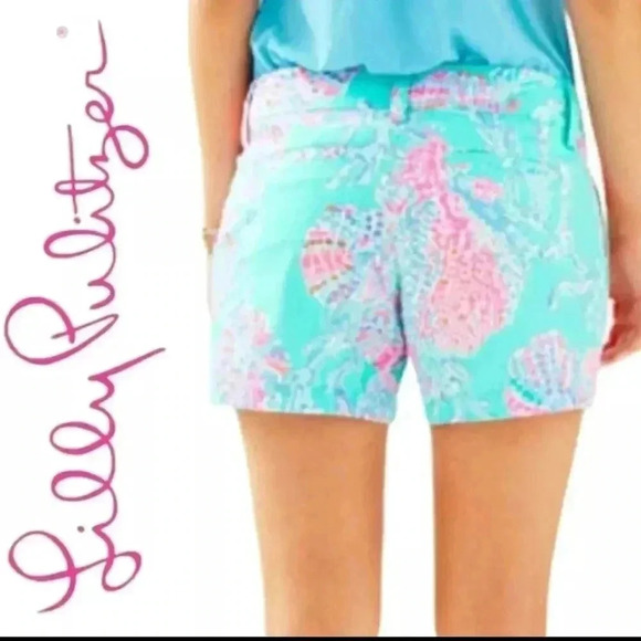 Lilly Pulitzer Pants - Lilly Pulitzer CALLAHAN Minty Fresh Fansea Shorts